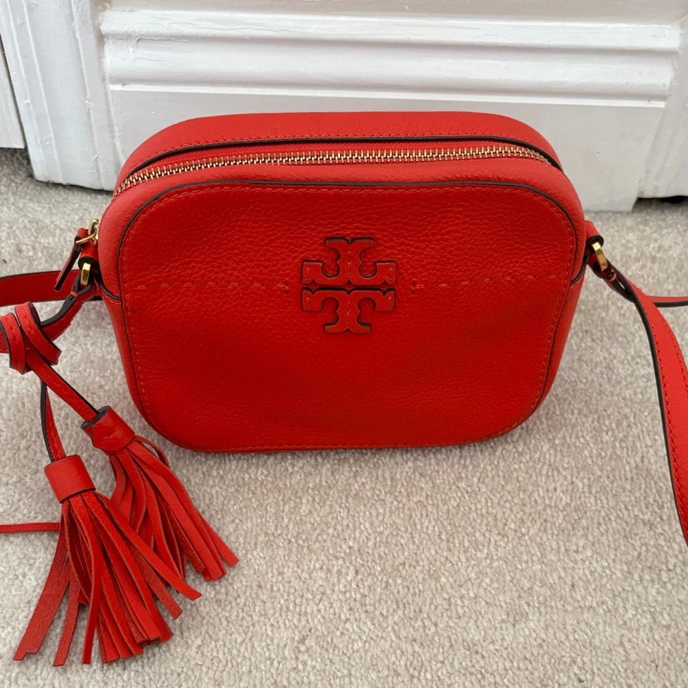 Tory Burch Vibrant Red Crossbody Bag - Picture 1 of 14